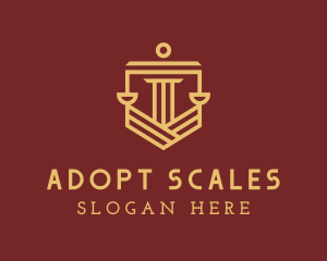 Legal Scale Pillar logo design