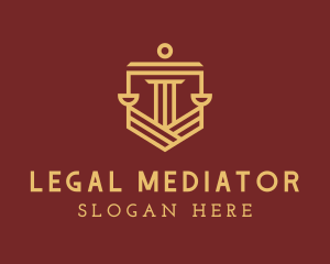 Legal Scale Pillar logo design