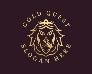 Gold Lion King logo design