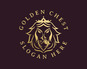 Gold Lion King logo design