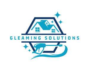 Shiny House Pressure Washer logo design