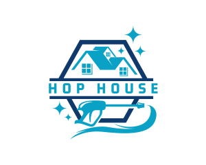 Shiny House Pressure Washer logo design