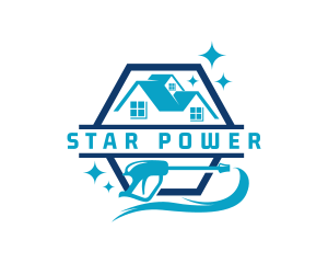 Shiny House Pressure Washer logo design