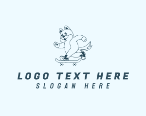 Dog Skateboard Pet logo