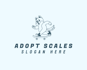 Dog Skateboard Pet logo design