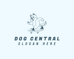 Dog Skateboard Pet logo design