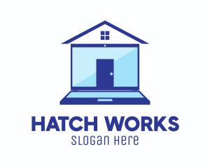 House Laptop Property logo design