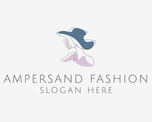 Woman Hat Fashion logo design