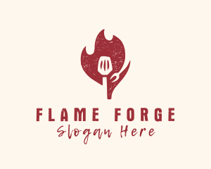 Hot Spatula Restaurant logo design