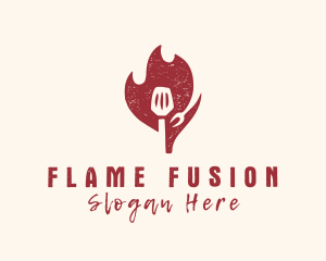 Hot Spatula Restaurant logo design