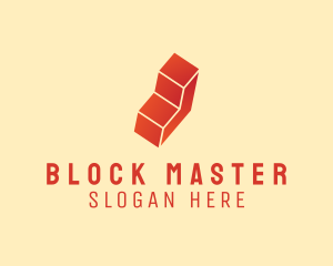 Geometric Block Logistics logo design