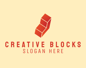 Geometric Block Logistics logo design