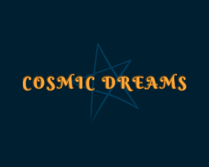 Yellow Cosmic Star logo design