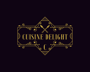 Fine Dining Restaurant Cutlery logo design