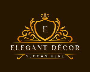 Elegant Crown Crest logo design