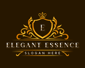 Elegant Crown Crest logo design