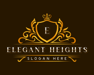 Elegant Crown Crest logo design