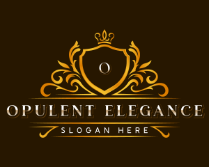 Elegant Crown Crest logo design