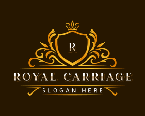 Elegant Crown Crest logo design