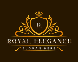 Elegant Crown Crest logo design