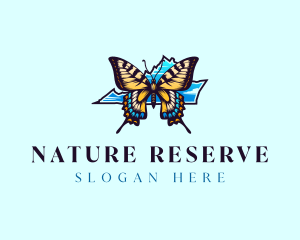 Virginia Nature Butterfly  logo design