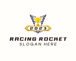 Racer Flag Tournament logo design