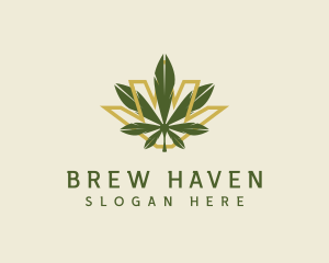 Cannabis Leaf Plant logo design