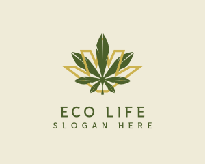 Cannabis Leaf Plant logo design