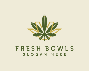 Cannabis Leaf Plant logo design