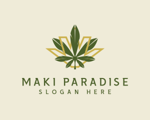 Cannabis Leaf Plant logo design