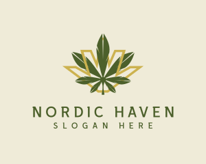 Cannabis Leaf Plant logo design