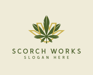 Cannabis Leaf Plant logo design