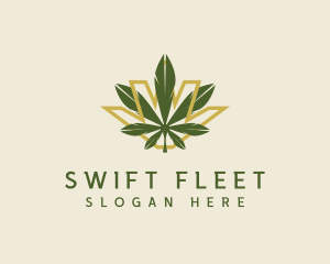 Cannabis Leaf Plant logo design