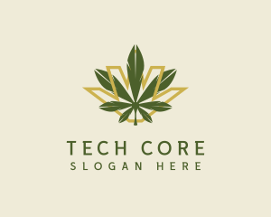 Cannabis Leaf Plant logo design