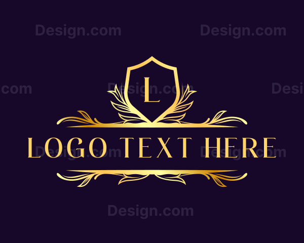 Floral Shield Decorative Logo