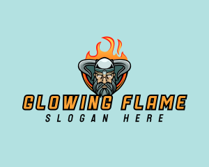 Flame Viking Warrior logo