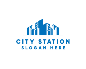 Modern Blue City logo design