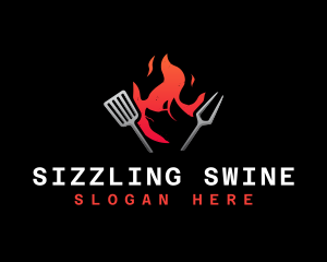 Pork Barbecue Restaurant logo design