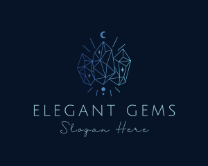 Gradient Elegant Gem logo design