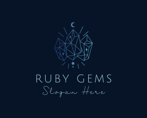 Gradient Elegant Gem logo design