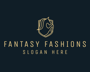 Mythical Unicorn Fantasy logo design