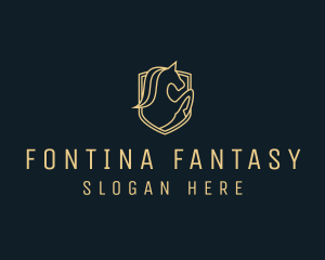 Mythical Unicorn Fantasy logo design