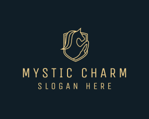 Mythical Unicorn Fantasy logo design