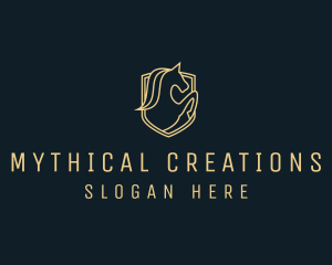 Mythical Unicorn Fantasy logo design