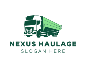 Green Cargo Truck logo design