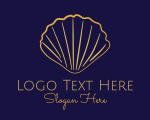 Gold Elegant Seashell logo design