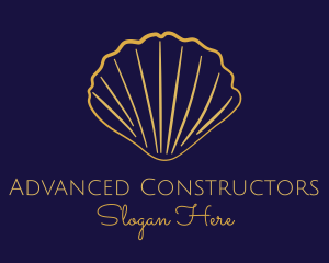 Gold Elegant Seashell logo design