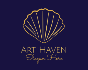 Gold Elegant Seashell logo design