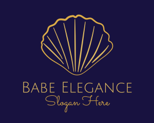 Gold Elegant Seashell logo design