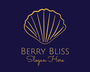 Gold Elegant Seashell logo design